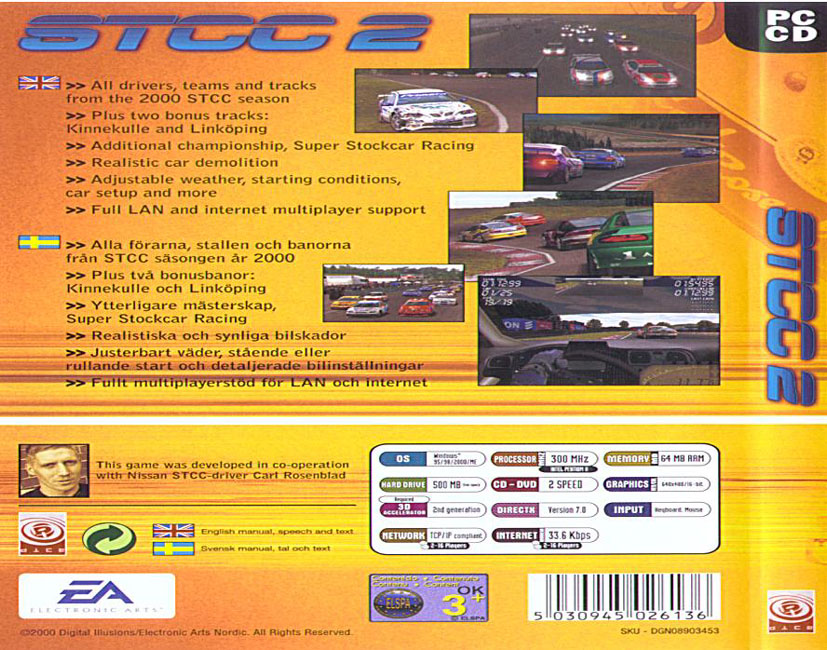 STCC 2 - Swedish Touring Car Championship - zadn CD obal