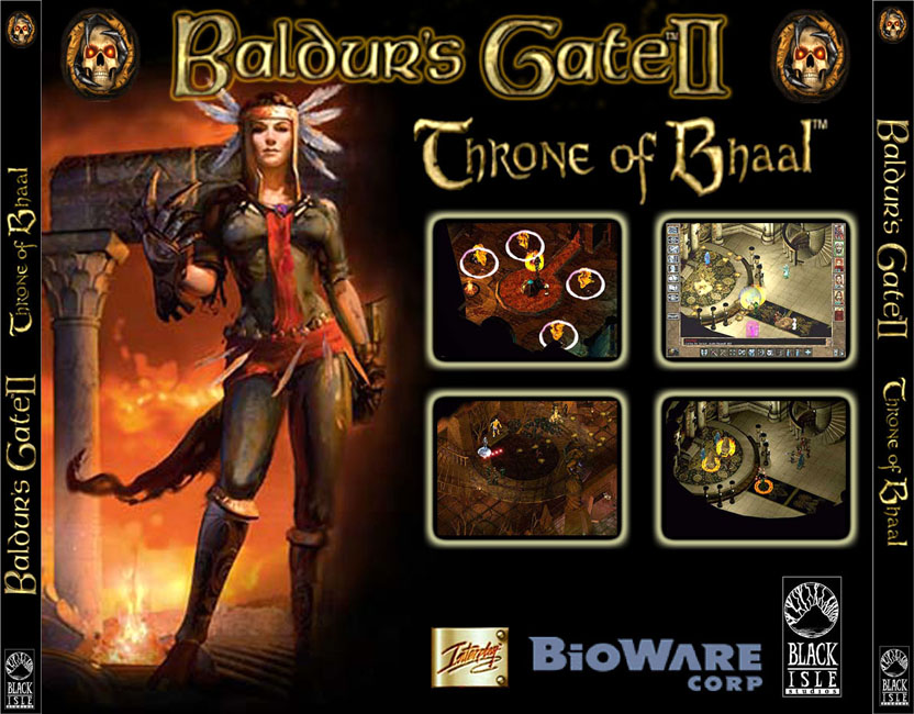 Baldur's Gate 2: Throne of Bhaal - zadn CD obal