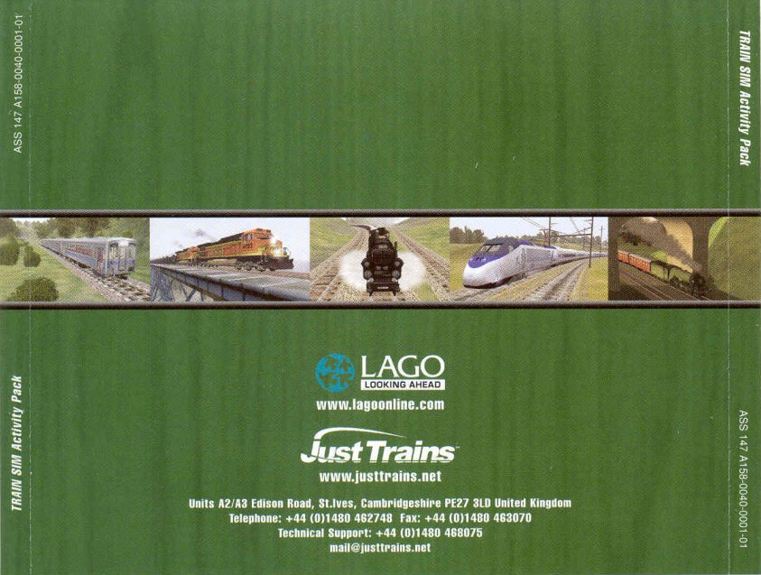 Train Sim Activity Pack - zadn CD obal