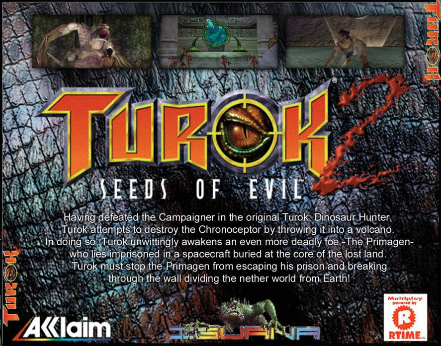 Turok 2: Seeds of Evil - zadn CD obal