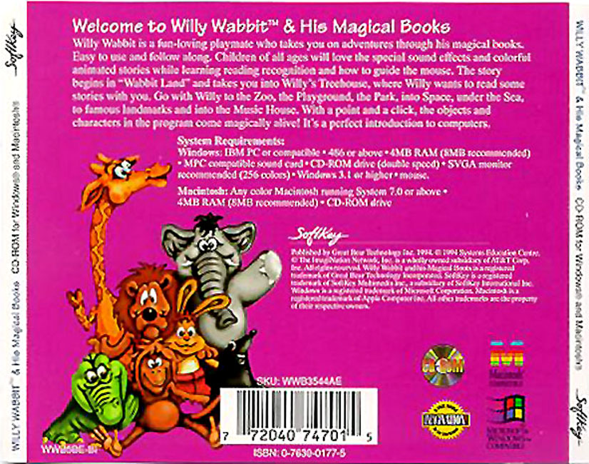 Willy Wabbit and His Magical Books - zadn CD obal