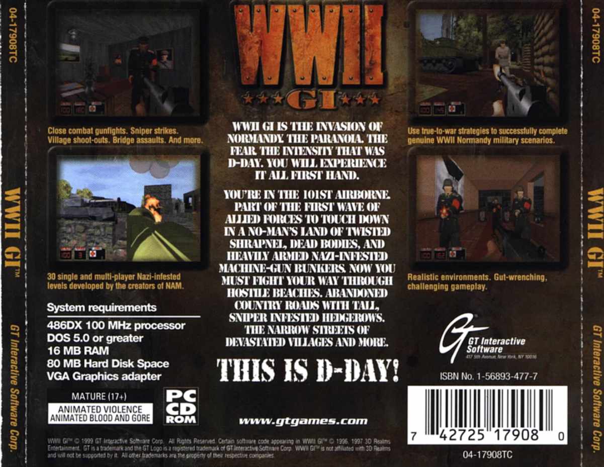 World War II GI - zadn CD obal
