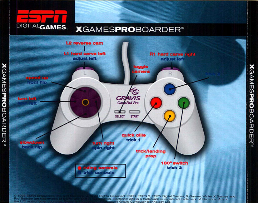 X-Games Pro Boarder - zadn CD obal