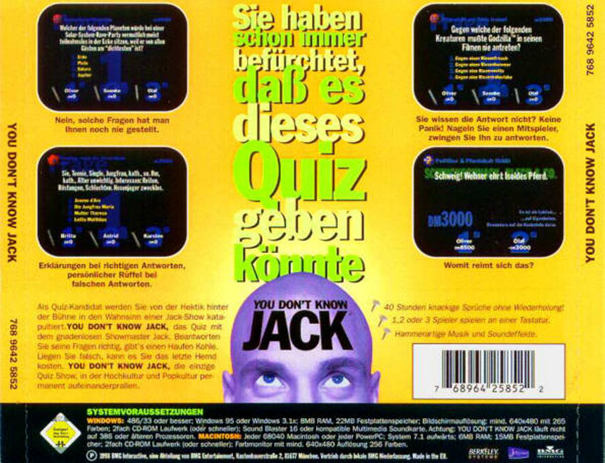 You Don't Know Jack (1995) - zadn CD obal
