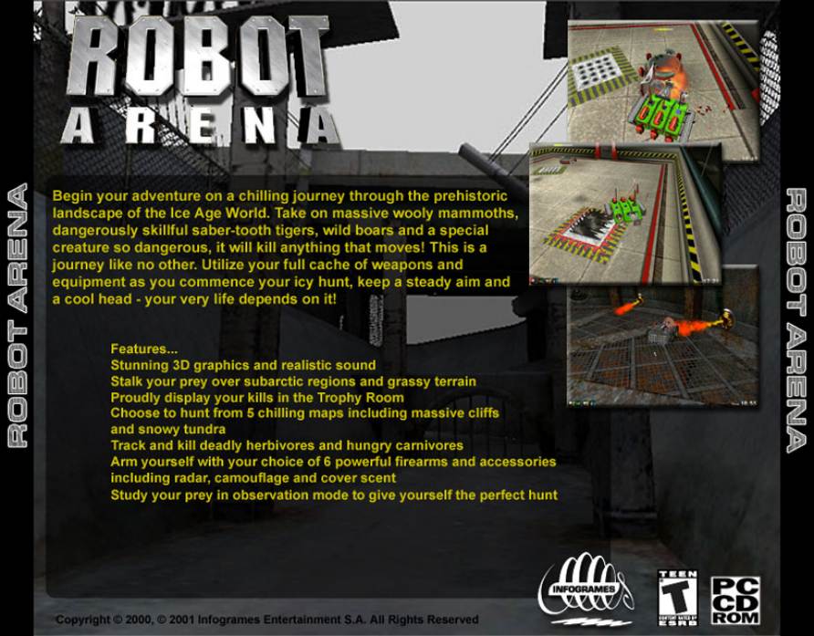 Robot Arena 1 - zadn CD obal