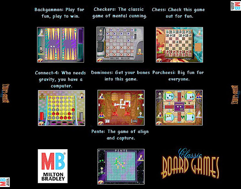 Milton Bradley Classic Board Games - zadn CD obal
