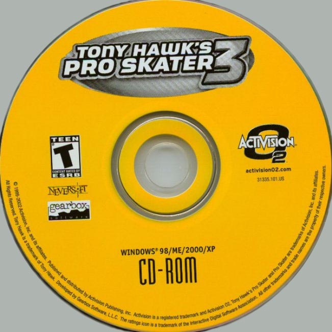 Tony Hawk's Pro Skater 3 - CD obal