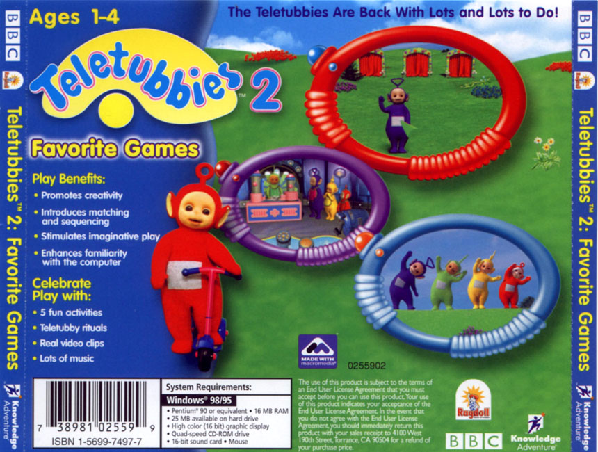 Teletubbies 2: Favorite Games - zadn CD obal