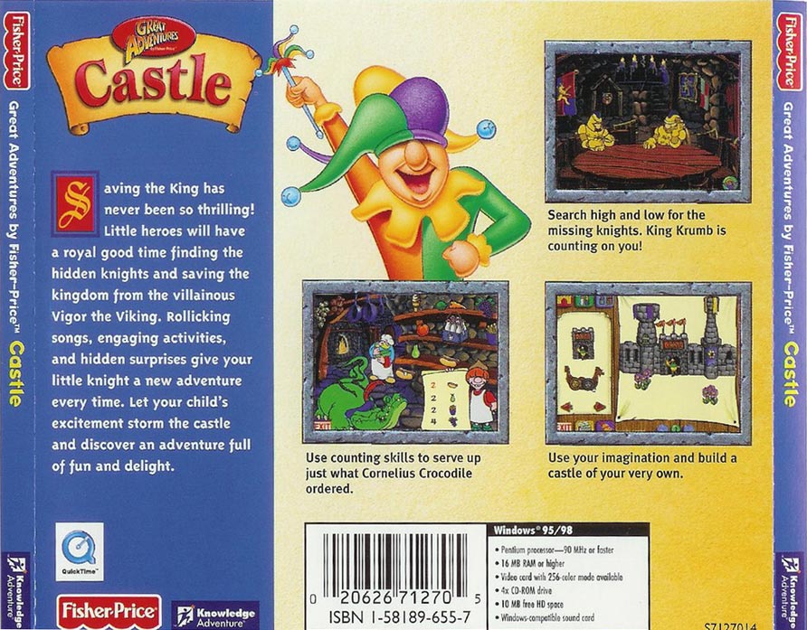 Fisher Price: Great Adventures: Castle - zadn CD obal