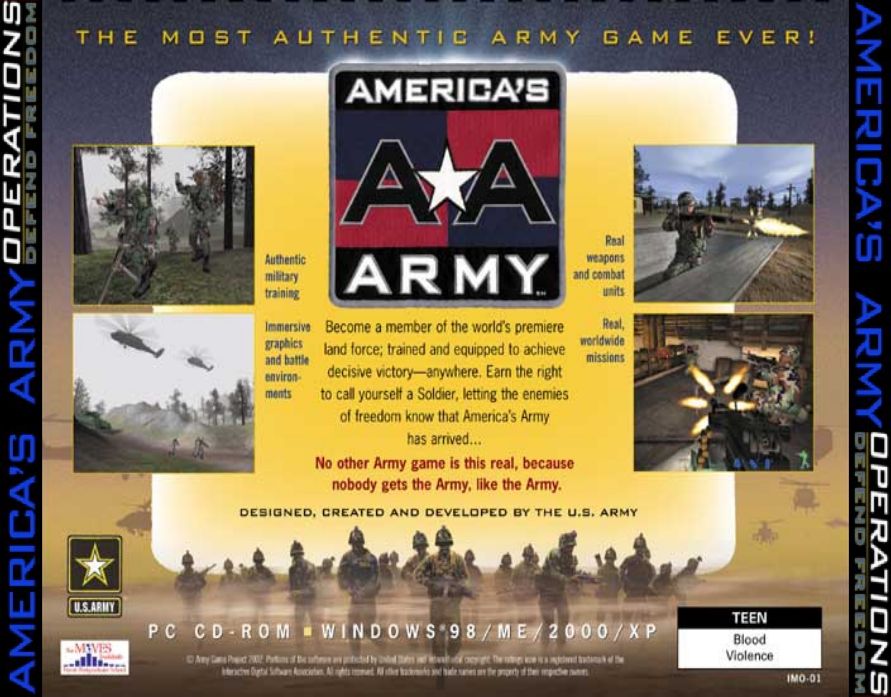 America's Army - zadn CD obal 2