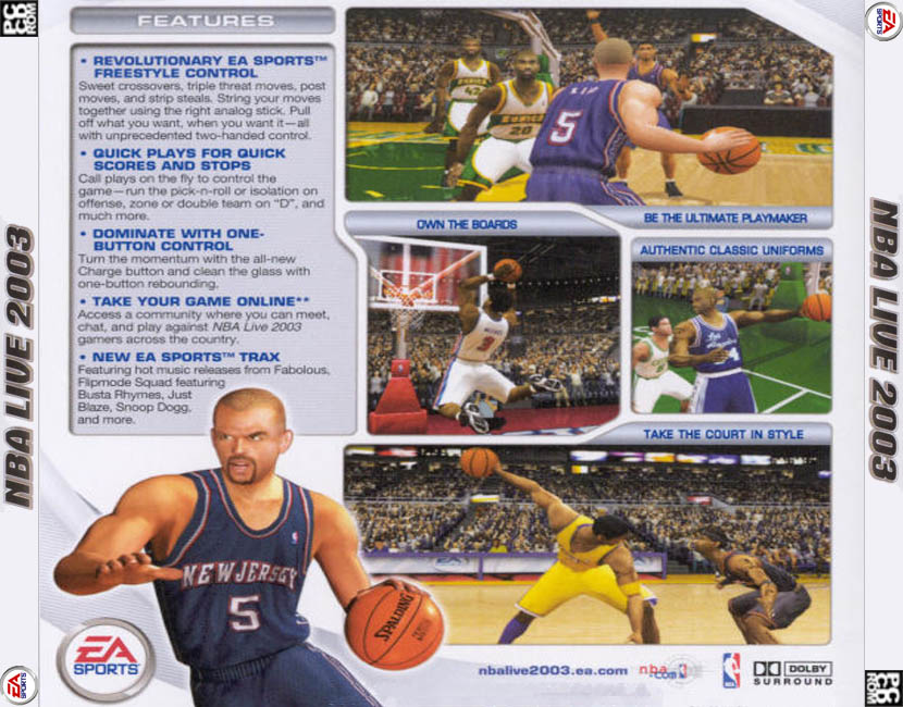 NBA Live 2003 - zadn CD obal