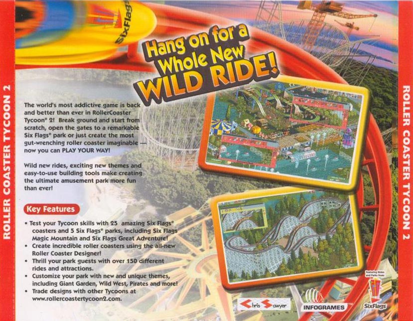 RollerCoaster Tycoon 2 - zadn CD obal