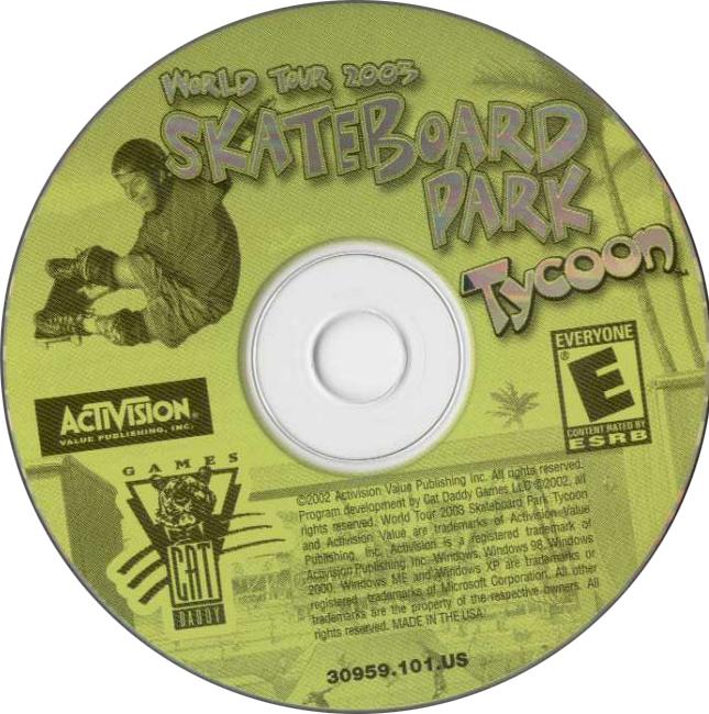 Skateboard Park Tycoon: World Tour 2003 - CD obal