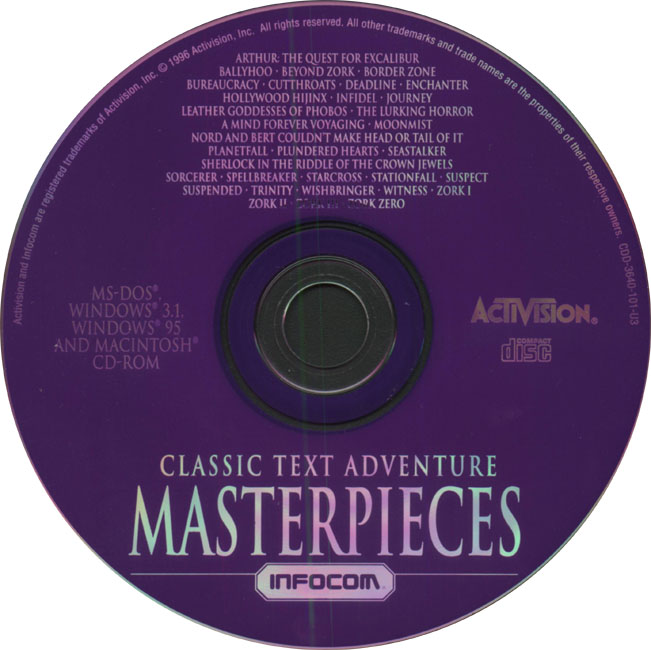 Classic Text Adventure Masterpieces of Infocom - CD obal