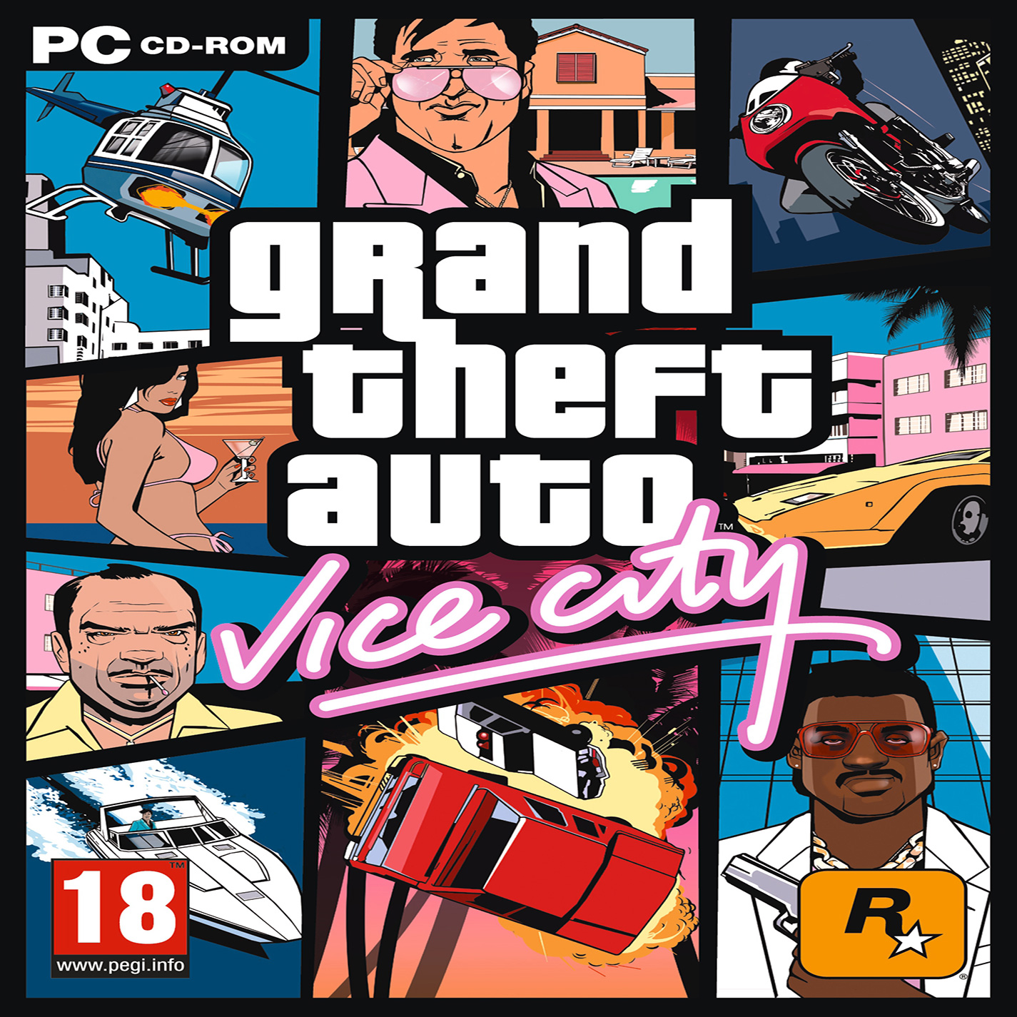 Grand Theft Auto: Vice City - pedn CD obal