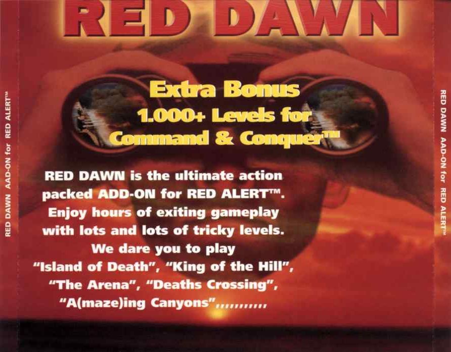 Command & Conquer: Red Alert: Red Down - zadn CD obal