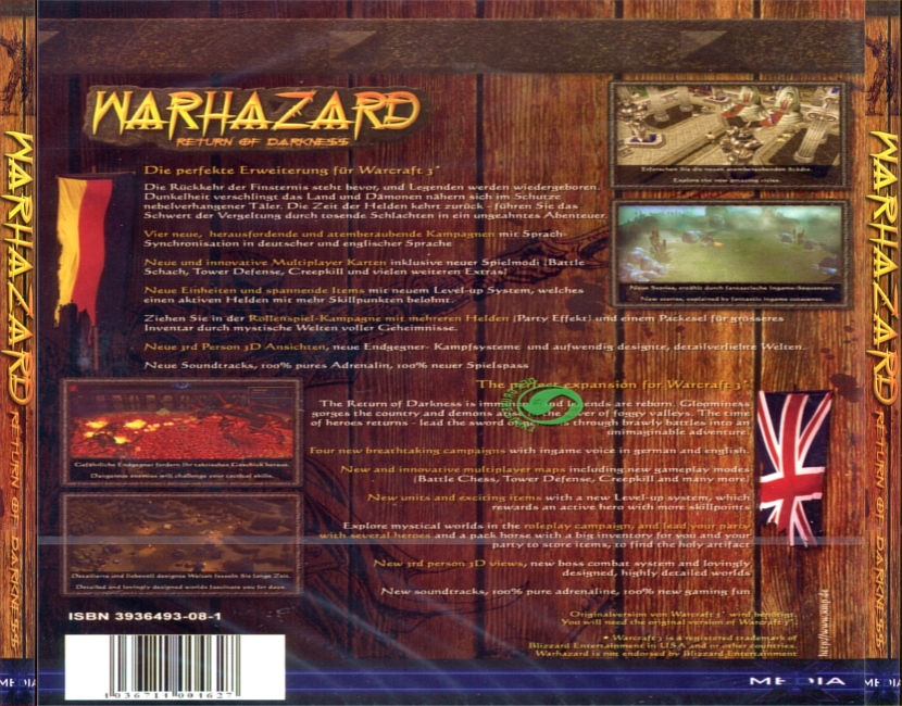 Warhazard: Return of Darkness - zadn CD obal