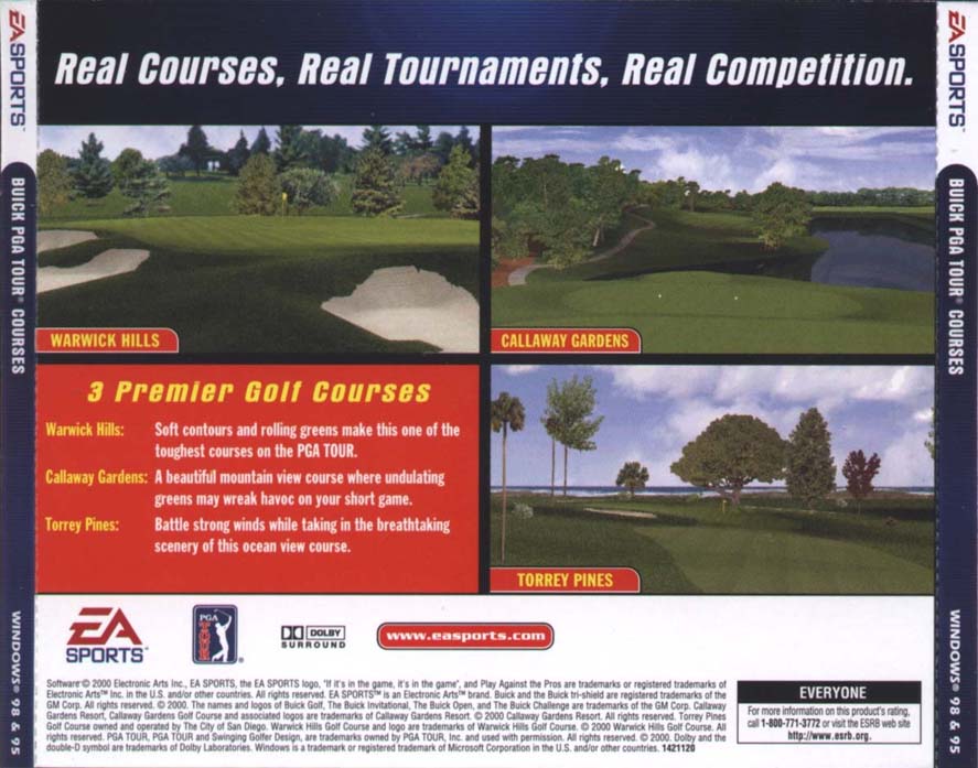Buick PGA Tour Courses - zadn CD obal