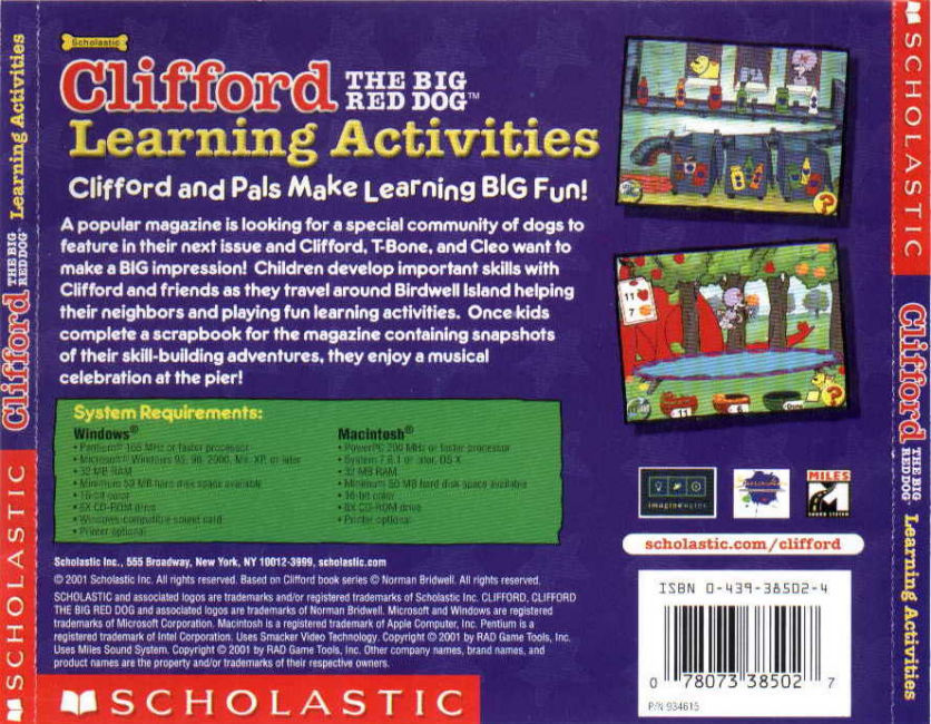 Clifford the Big Red Dog: Learning Activities - zadn CD obal
