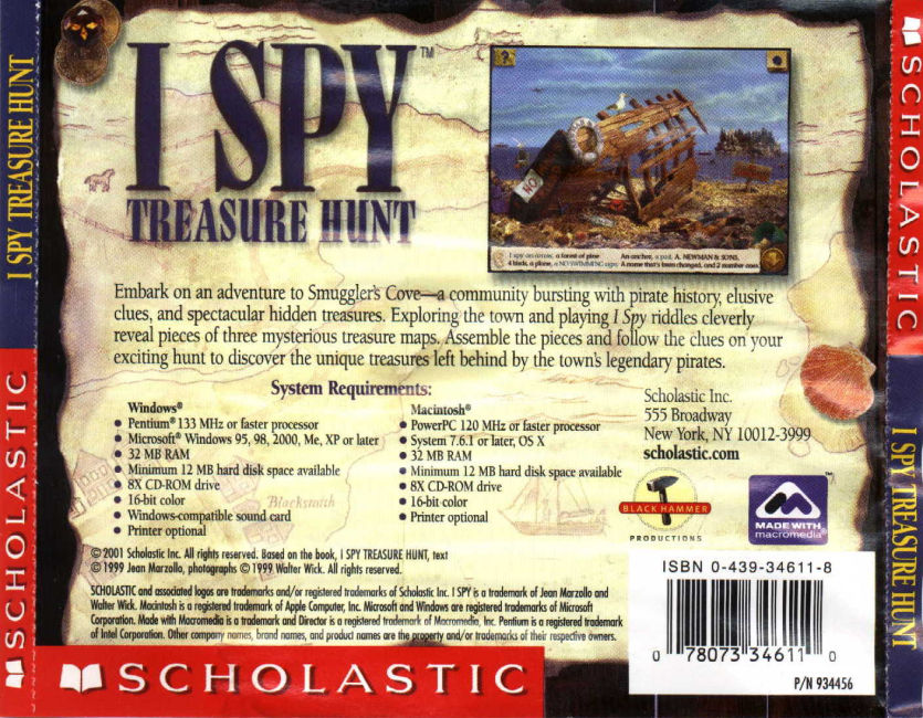 I Spy: Treasure Hunt - zadn CD obal