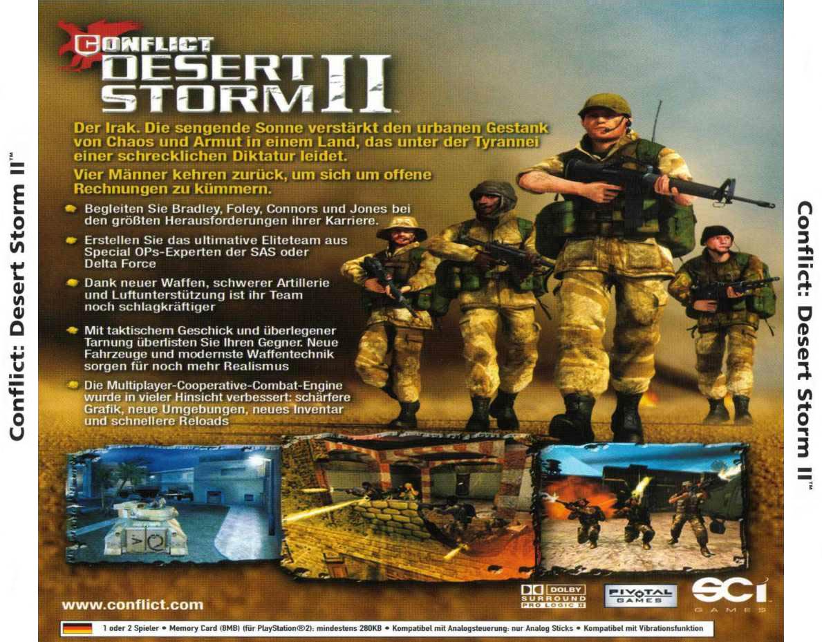 Conflict: Desert Storm 2: Back to Baghdad - zadn CD obal