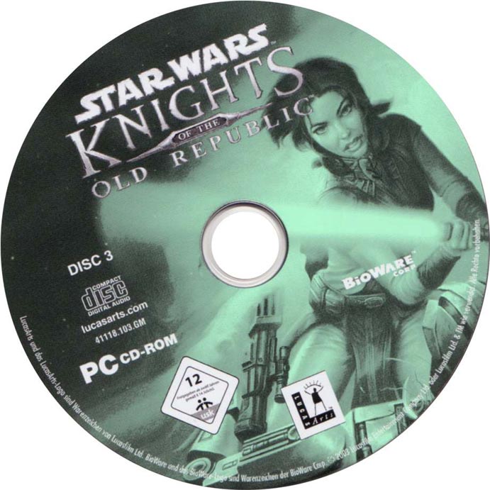 Star Wars: Knights of the Old Republic - CD obal 3