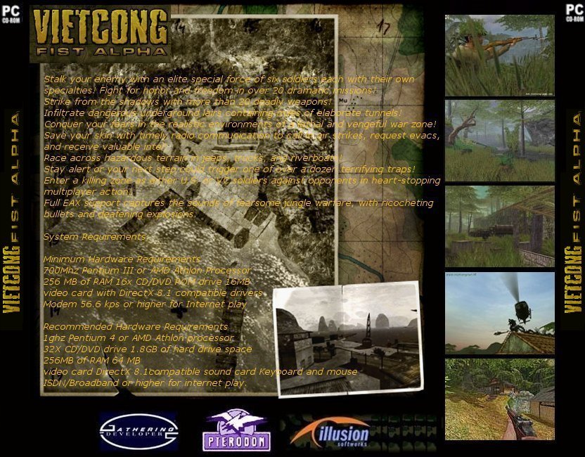 Vietcong: Fist Alpha - zadn CD obal