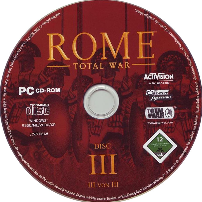 Rome: Total War - CD obal 3