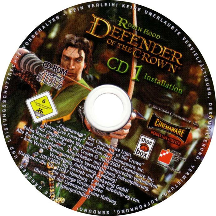 Robin Hood: Defender of the Crown - CD obal