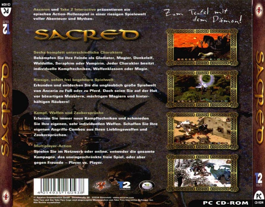 Sacred - zadn CD obal