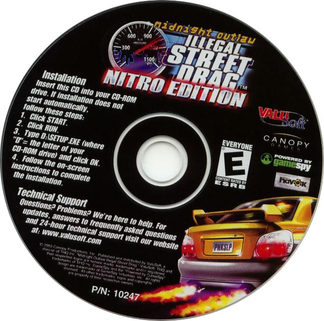 Midnight Outlaw: Illegal Street Drag: Nitro Edition - pedn CD obal