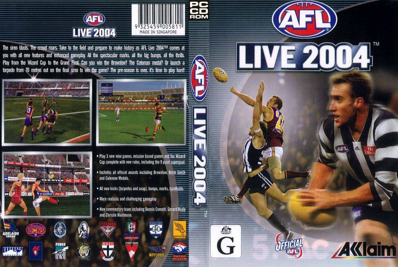 AFL Live 2004 - DVD obal