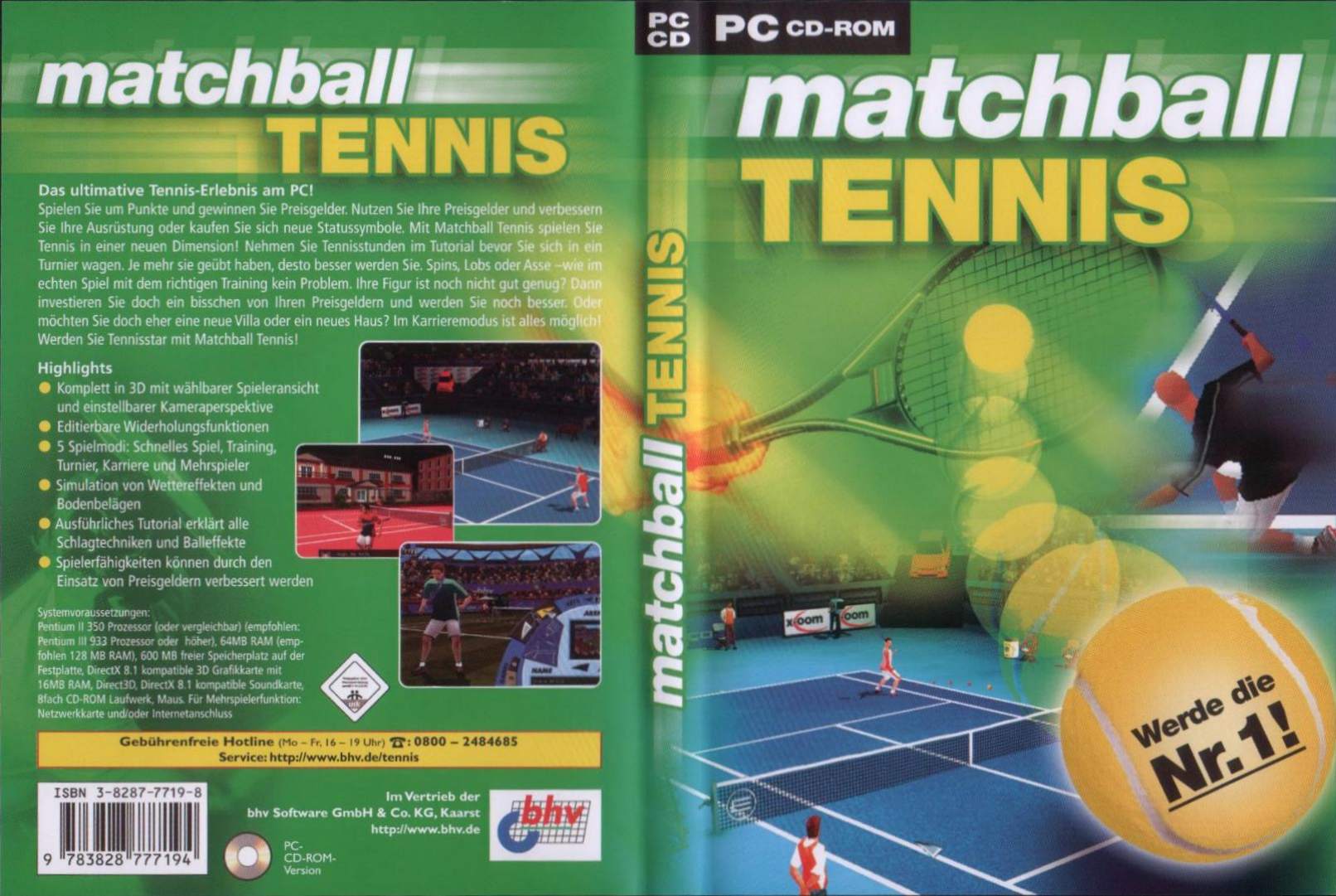 Matchball Tennis - DVD obal