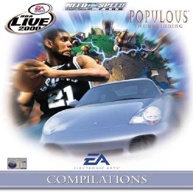 EA Compilations: NBA Live 2000+NFS Porsche 2000+Populous - pedn CD obal