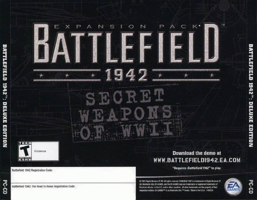 Battlefield 1942: Deluxe Edition - zadn CD obal