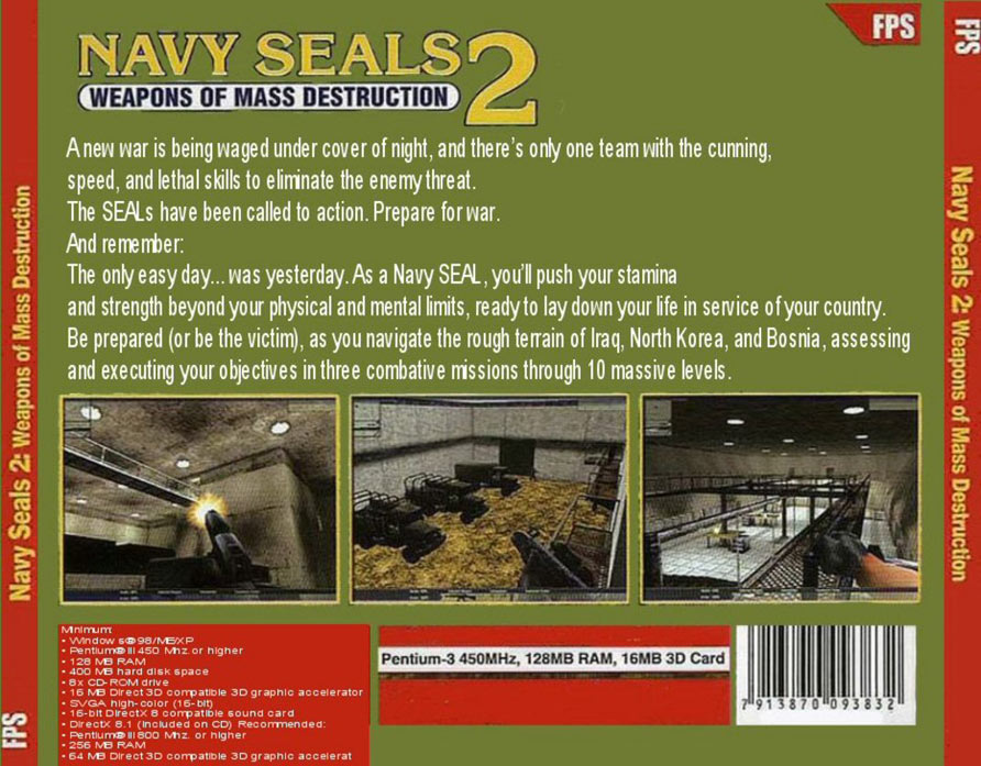 Navy Seals 2: Weapons of Mass Destruction - zadn CD obal