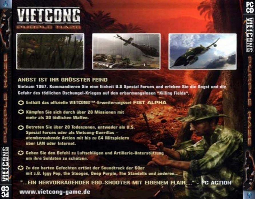 Vietcong: Purple Haze - zadn CD obal