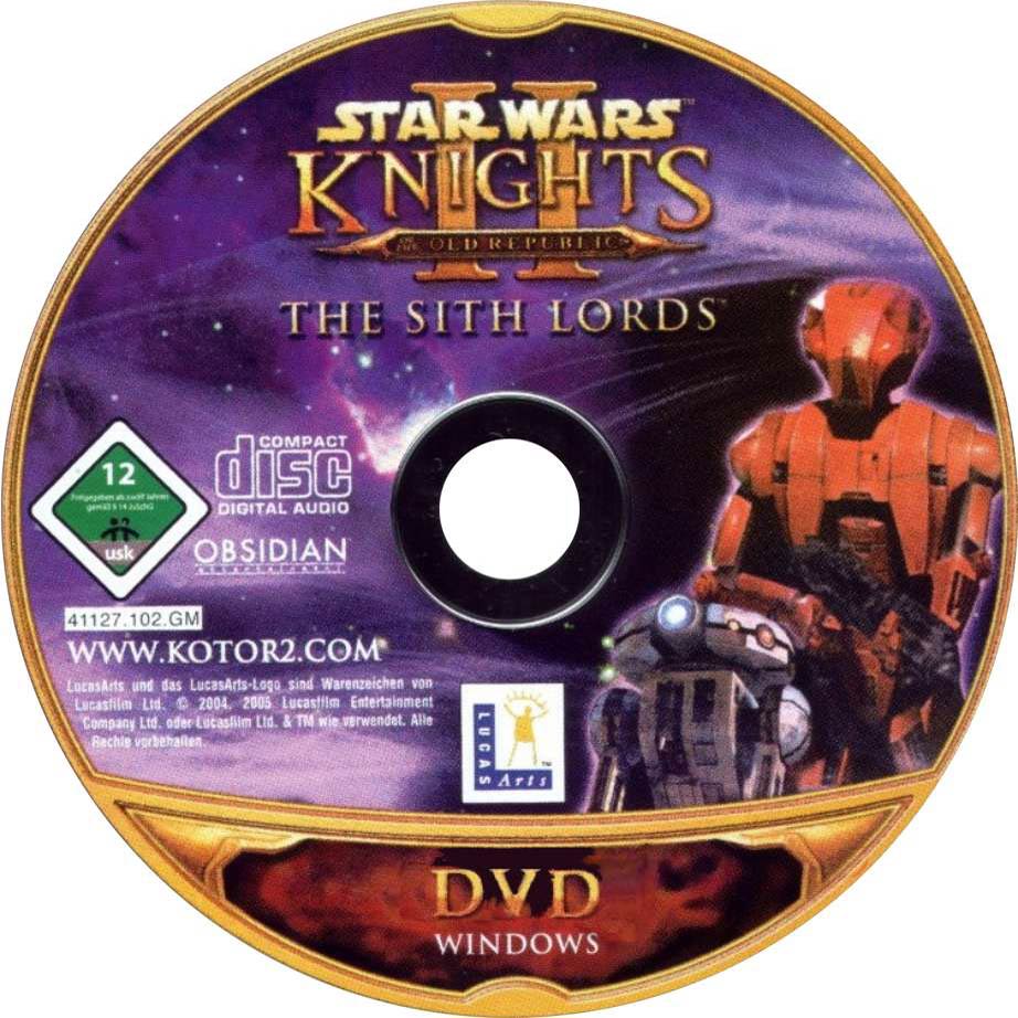 Star Wars: Knights of the Old Republic 2: The Sith Lords - CD obal 5