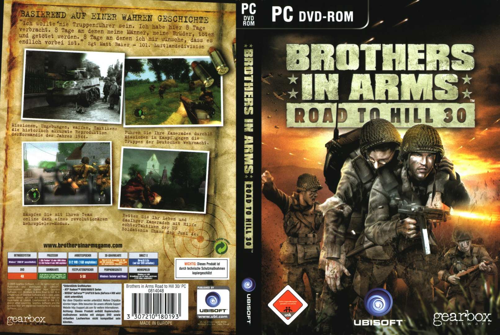 Brothers in Arms: Road to Hill 30 - DVD obal