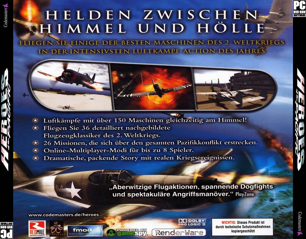 Heroes of the Pacific - zadn CD obal