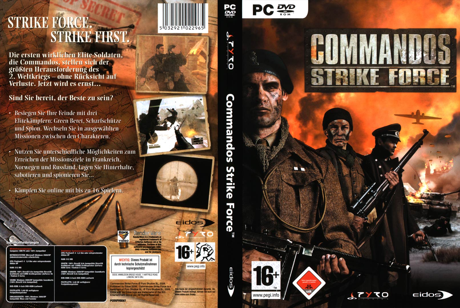 Commandos: Strike Force - DVD obal