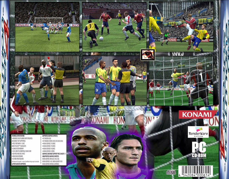 Pro Evolution Soccer 4 - zadn CD obal