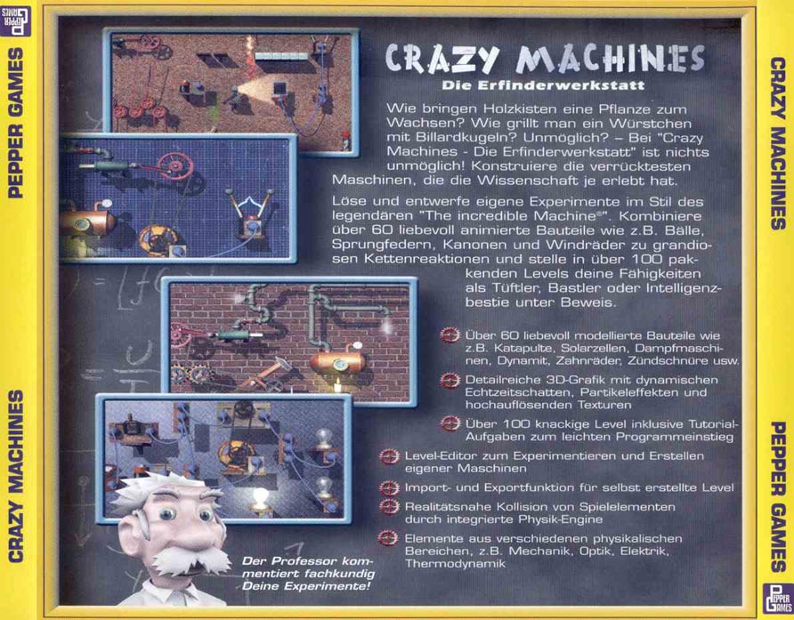Crazy Machines: Die Erfinderwerkstatt - zadn CD obal