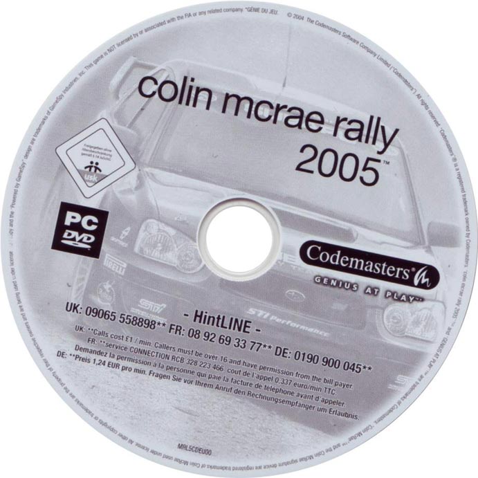 Colin McRae Rally 2005 - CD obal