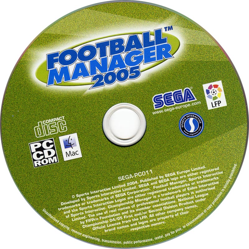 Football Manager 2005 - CD obal