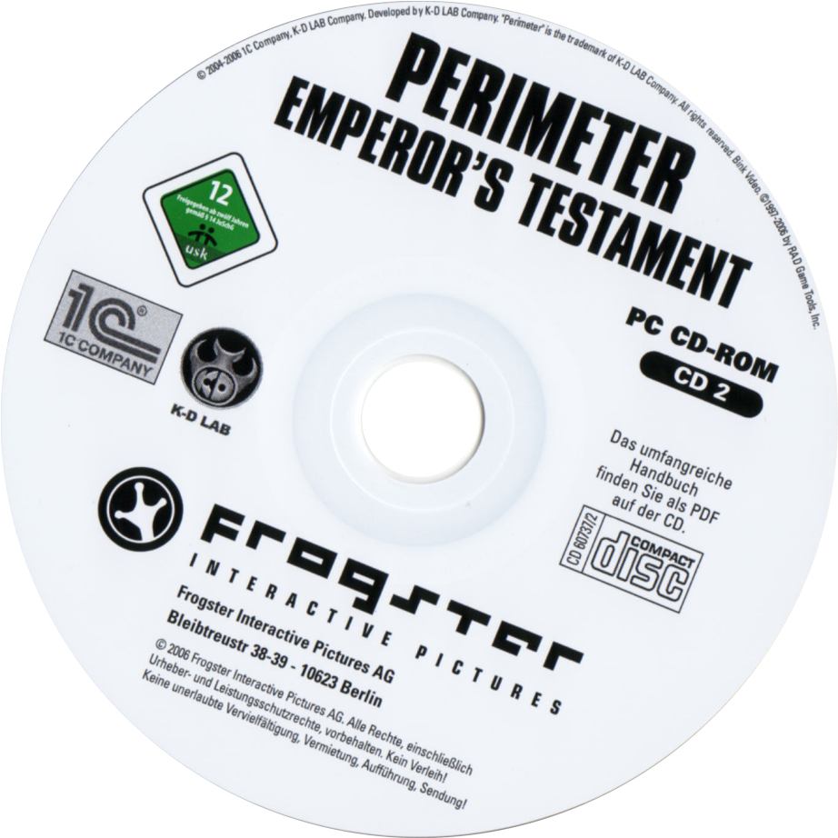 Perimeter: Emperor's Testament - CD obal 2