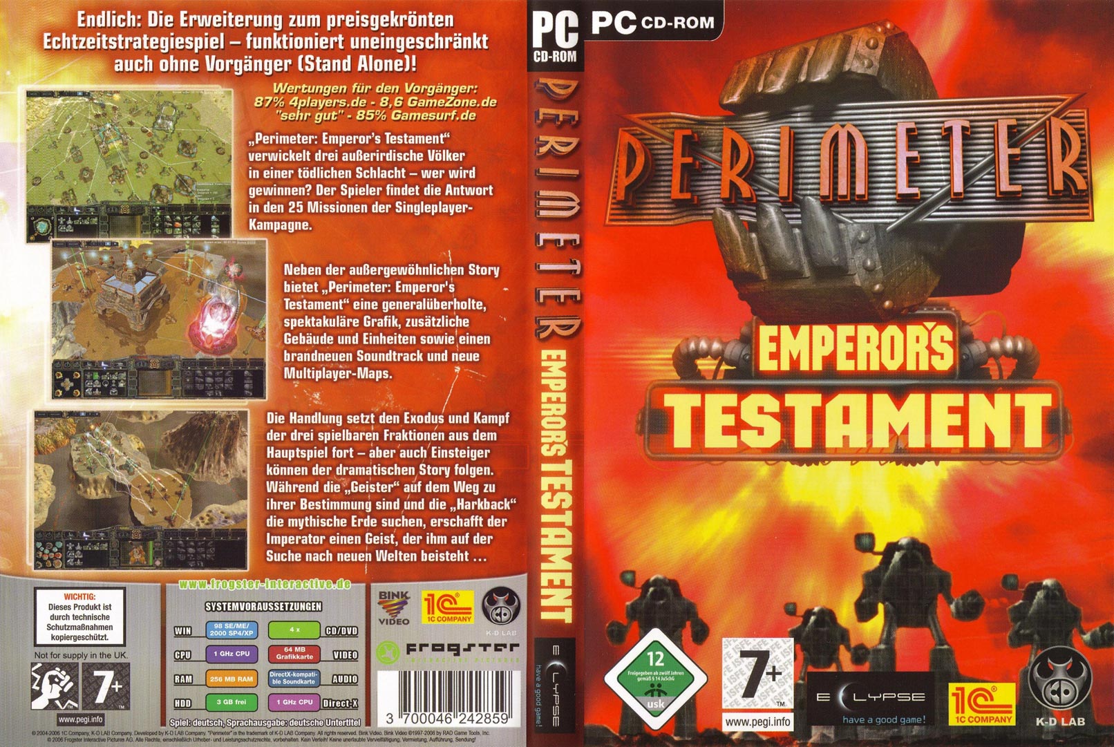 Perimeter: Emperor's Testament - DVD obal