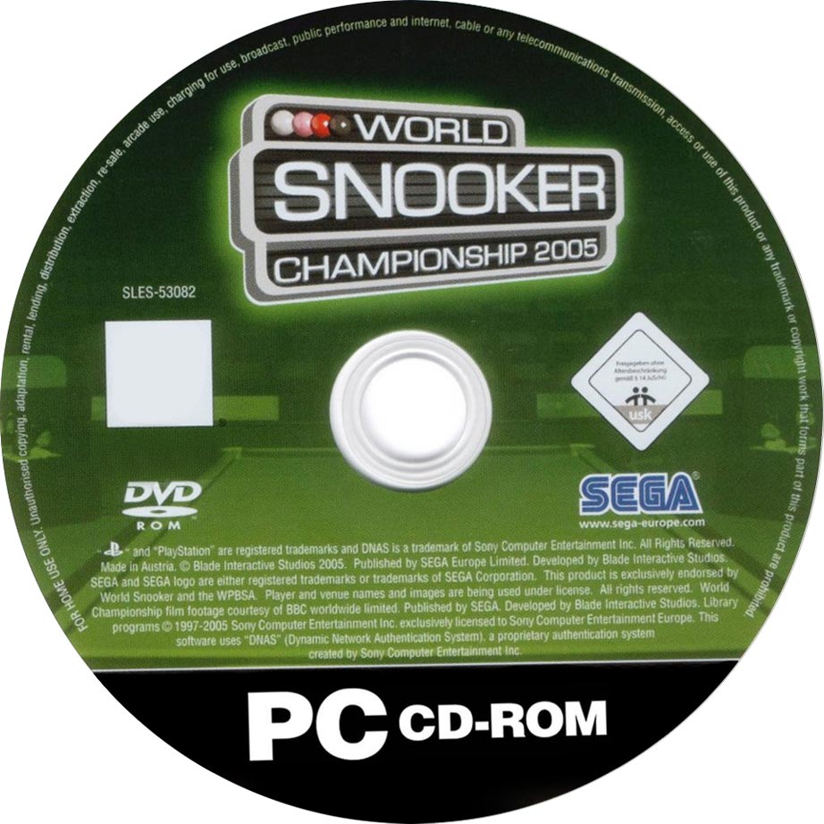 World Championship Snooker 2005 - CD obal