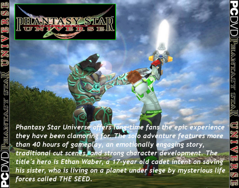 Phantasy Star Universe - zadn CD obal