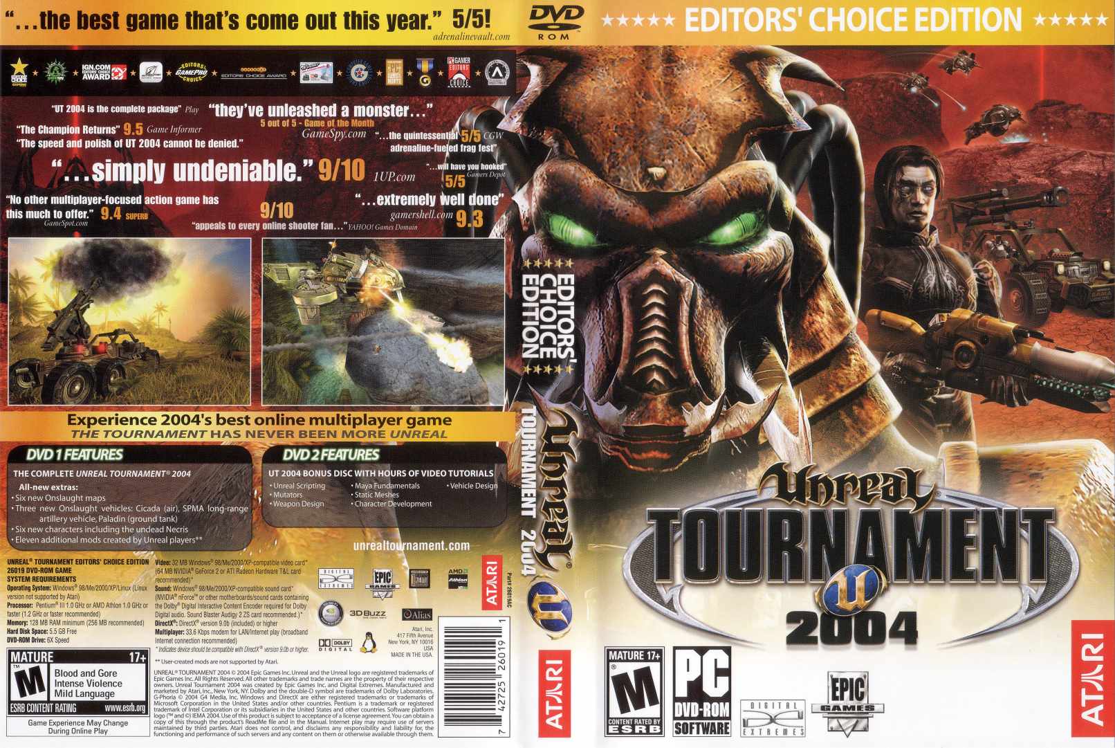 Unreal Tournament 2004: Editor's Choice Edition - DVD obal